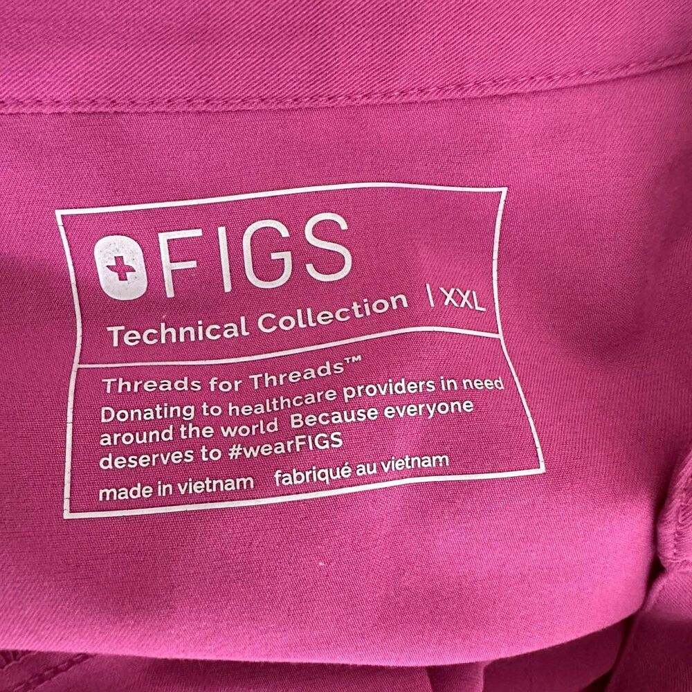 FIGS Scrub Top XXL Rafaela Oversized Electric Orchid Technical Collection - Picture 4 of 4